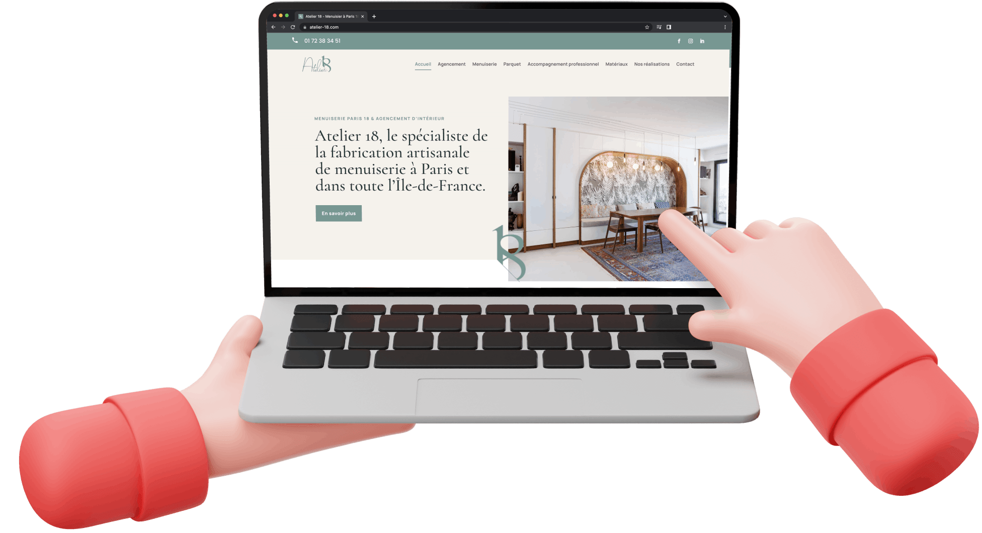 mockup site web